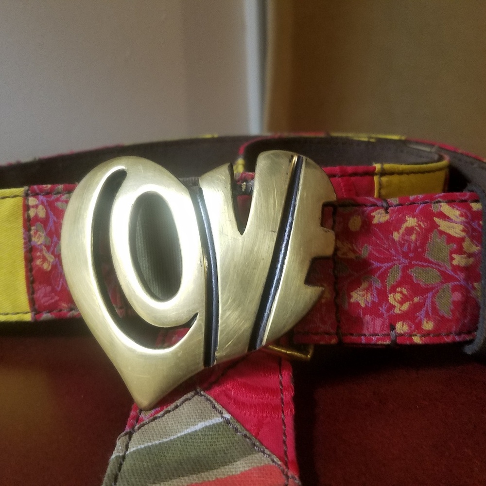 Lucky patch work belt. 28 in